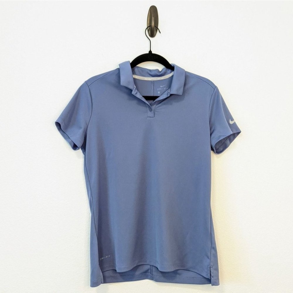 Nike Golf Women's Dri Fit Short Sleeve Polo Shirt Periwinkle Size L Pullover